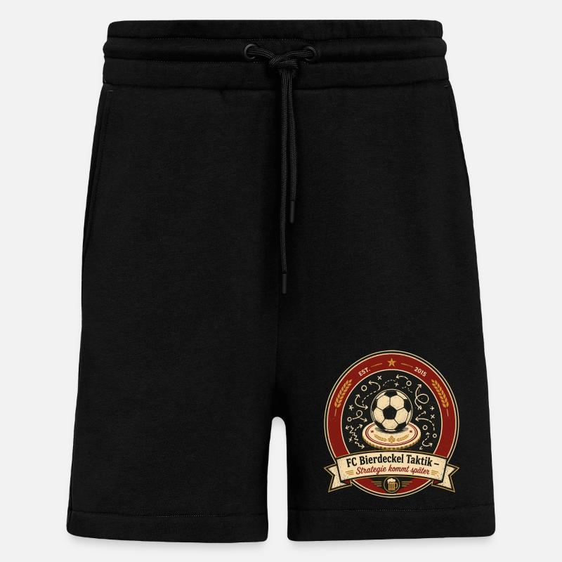 FC Bierdeckel Taktik - Shorts - made by SPREAD - SOLID BLACK