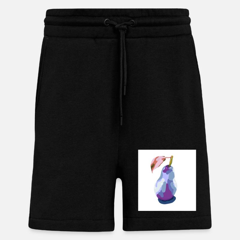 Poire en pastels abstrait - Short bio décontracté fabriqué en UE - SOLID BLACK