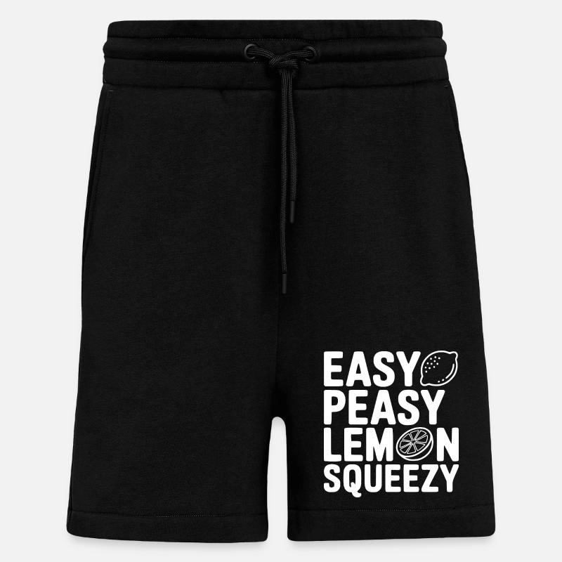 Easy Peasy Lemon Squeezy - Shorts - made by SPREAD - SOLID BLACK
