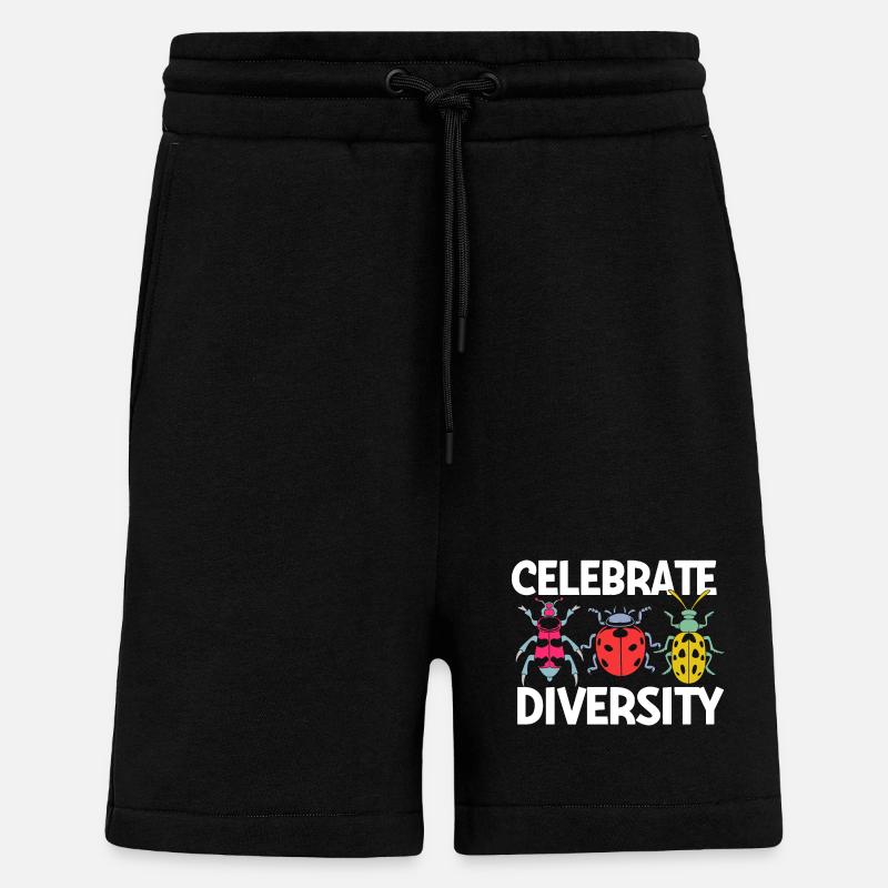 Entomologie des insectes - Short bio décontracté fabriqué en UE - SOLID BLACK