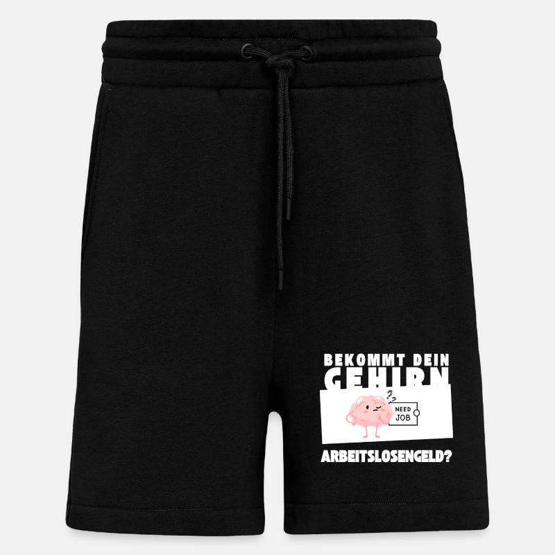 Arbeitsloses Gehirn - Shorts - made by SPREAD - SOLID BLACK