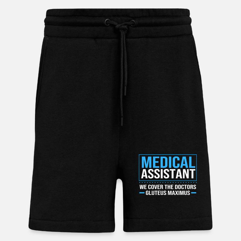 Médecin MFA - Short bio décontracté fabriqué en UE - SOLID BLACK