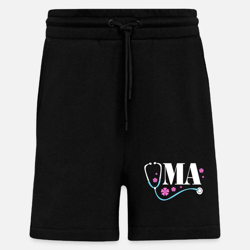 Médecin MFA - Short bio décontracté fabriqué en UE - SOLID BLACK