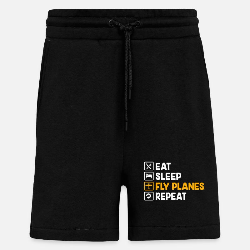 Model Airplane Model Airplane - Shorts - made by SPREAD - SOLID BLACK