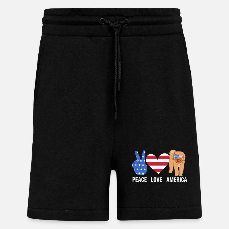 Wheaten Terrier Chien - Short bio décontracté fabriqué en UE - SOLID BLACK