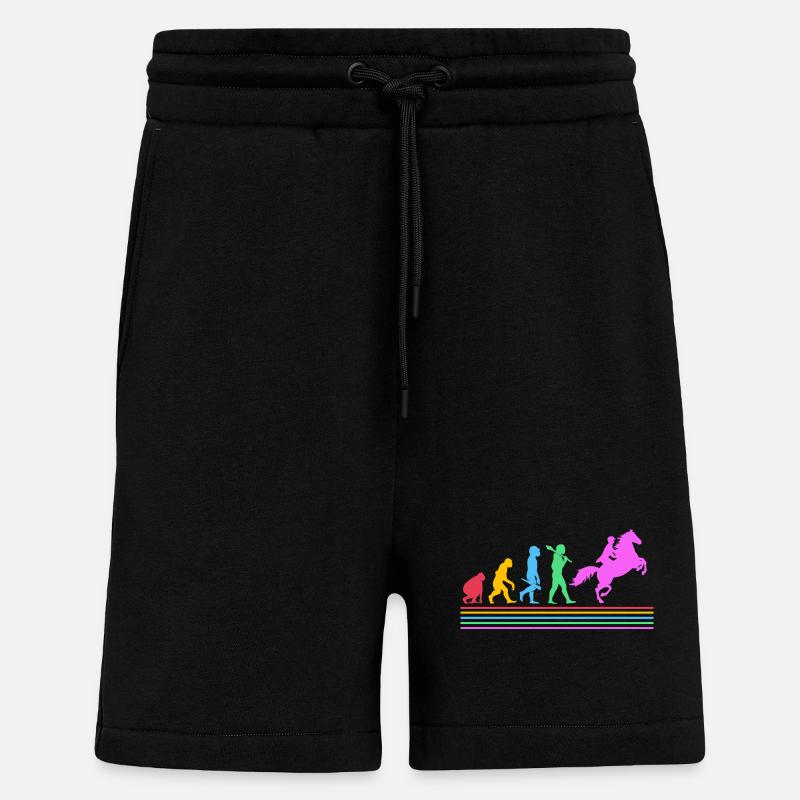 Pferderennen Evolution - Shorts - made by SPREAD - SOLID BLACK