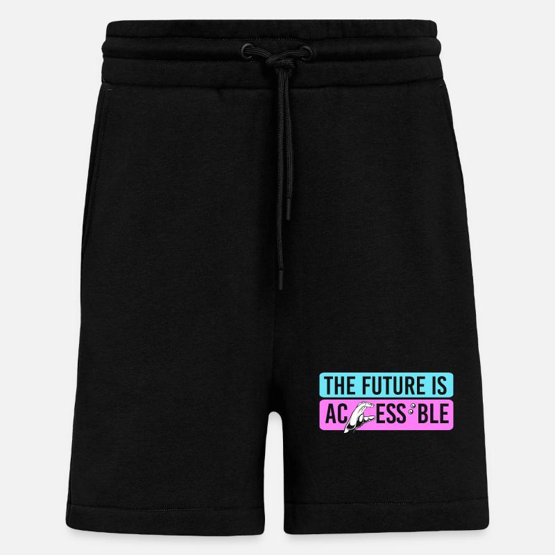 Blindenschrift Braille Blind - Short bio décontracté fabriqué en UE - SOLID BLACK