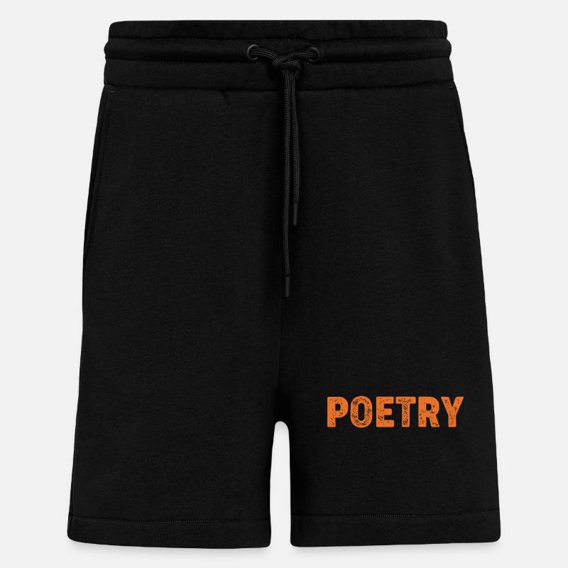 Poetry Poem - Shorts - made by SPREAD - SOLID BLACK