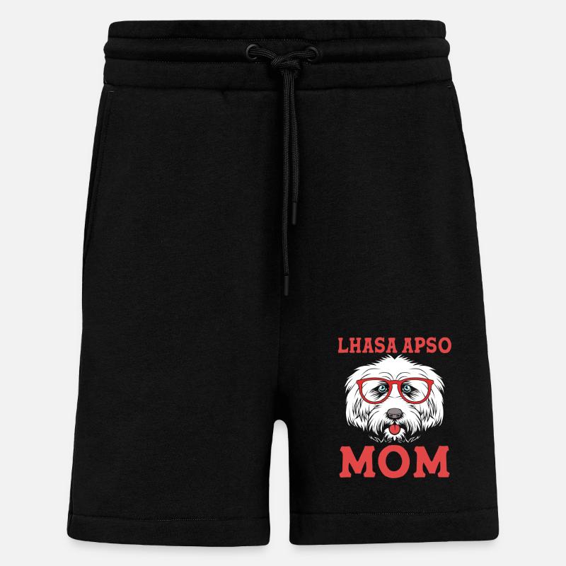 Lhassa Apso - Short bio décontracté fabriqué en UE - SOLID BLACK