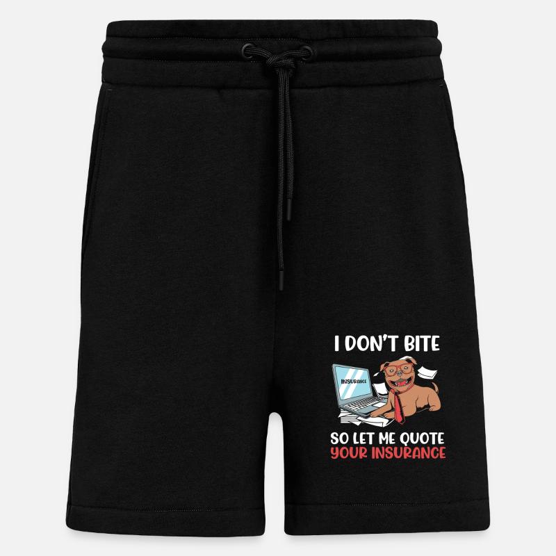 Actifs d’agent d’assurance - Short bio décontracté fabriqué en UE - SOLID BLACK