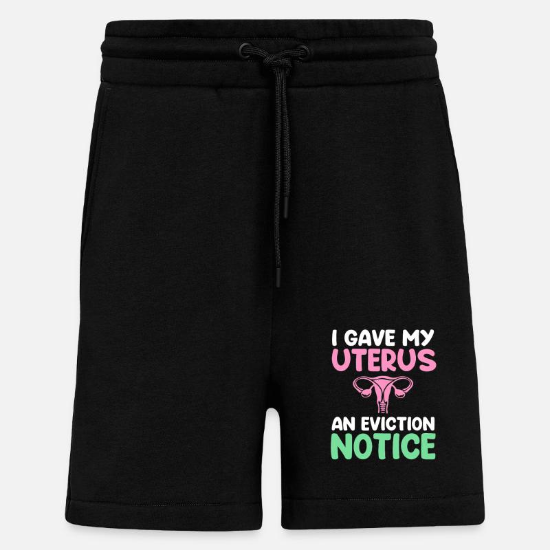 Hysterektomie Uterus Gebärmutter Eierstock - Shorts - made by SPREAD - SOLID BLACK