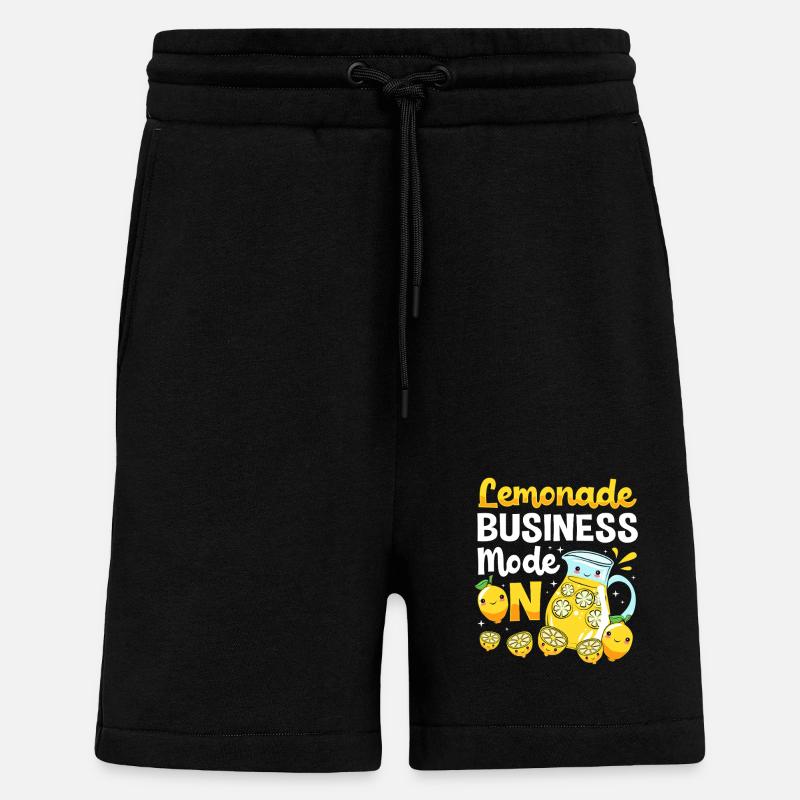 Lemonade, lemonade stand, lemonade - Shorts - made by SPREAD - SOLID BLACK