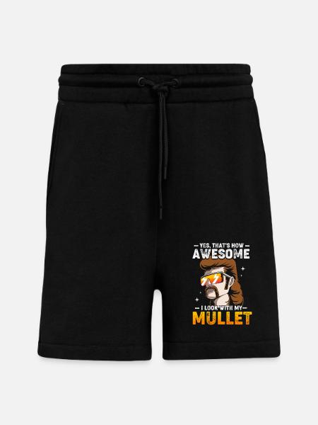 Mullet Haircut Mullet - Shorts - made by SPREAD - SOLID BLACK