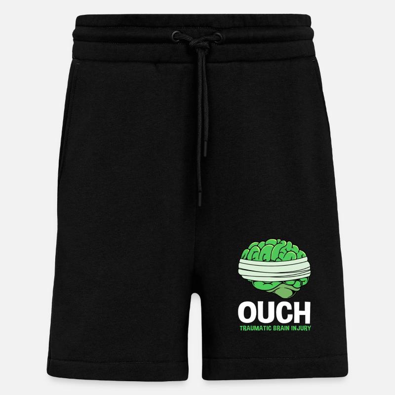 Schädel-Hirn-Trauma Schädelhirntrauma Autounfall - Shorts - made by SPREAD - SOLID BLACK