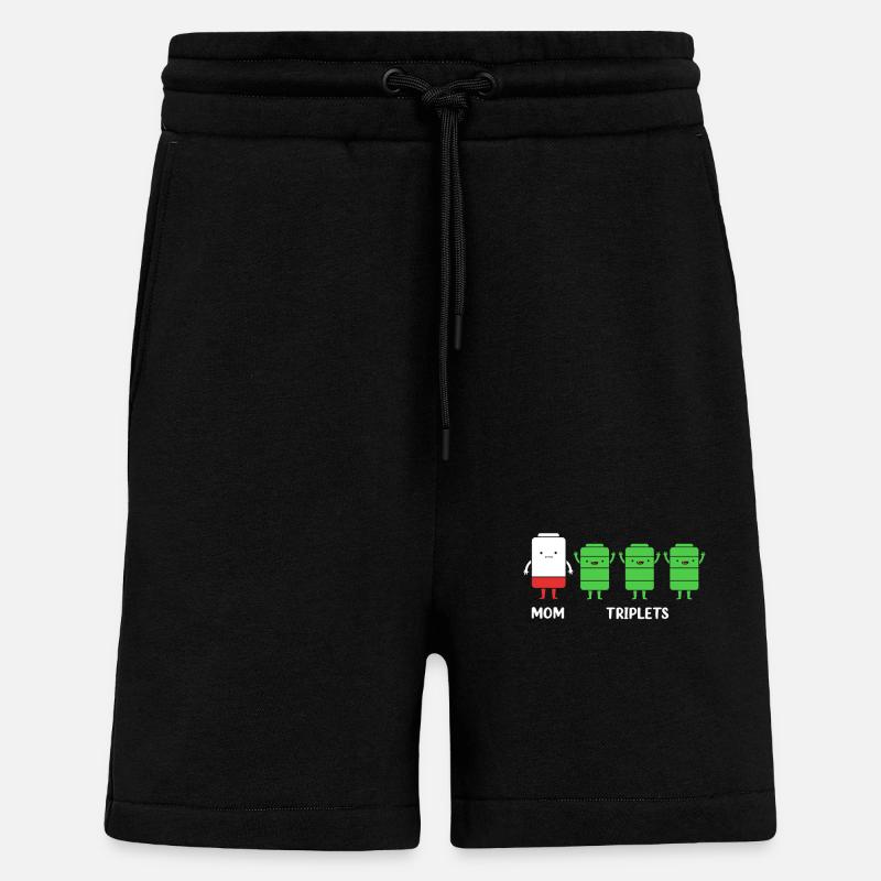 Triplet Mom Mom - Shorts - made by SPREAD - SOLID BLACK