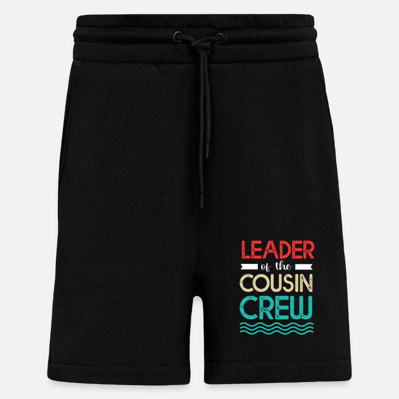 Équipage de cousins - Short bio décontracté fabriqué en UE - SOLID BLACK