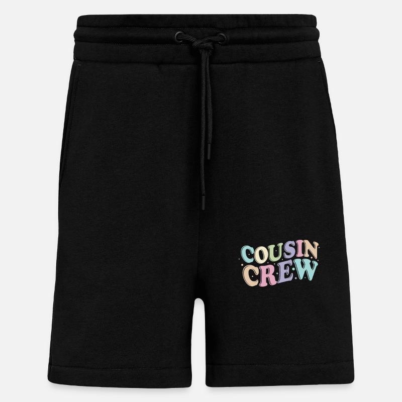 Équipage de cousins - Short bio décontracté fabriqué en UE - SOLID BLACK