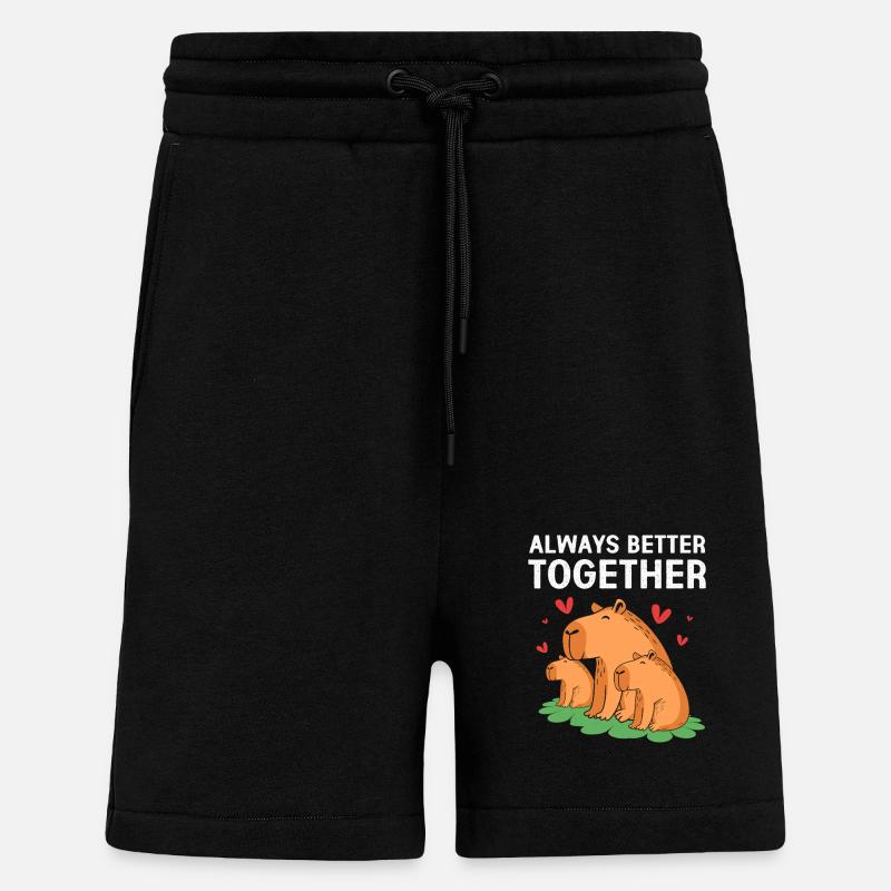 Capybara Capibara - Shorts - made by SPREAD - SOLID BLACK