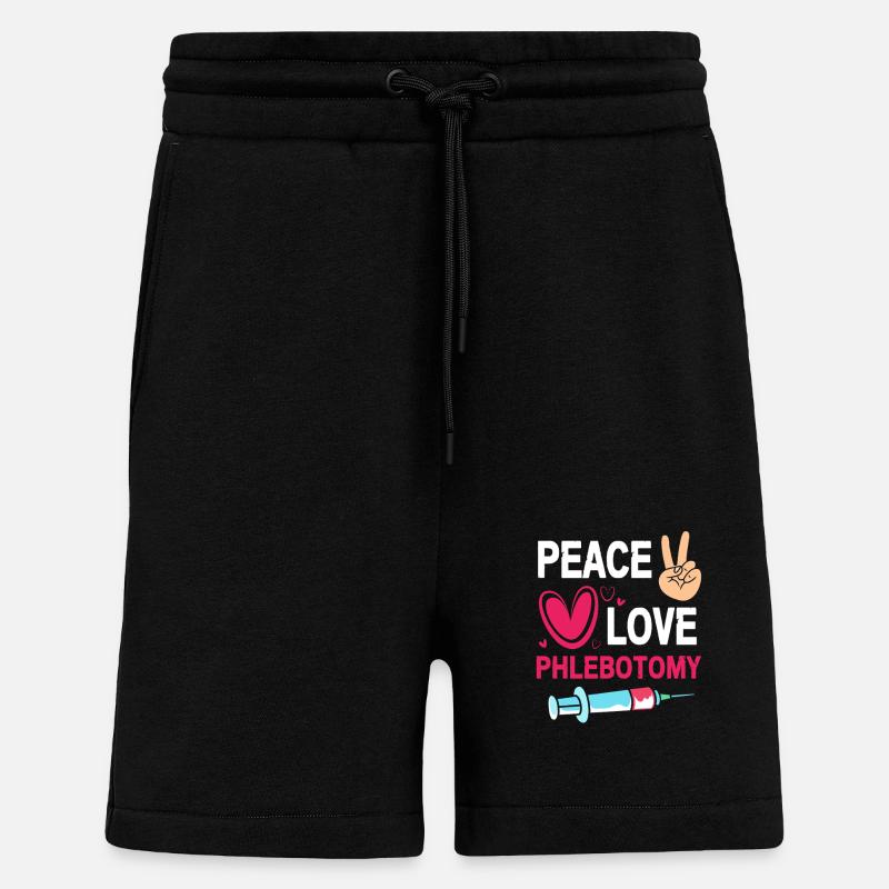 Phlebotomist Pflege Pfleger Pflegerin Blutentnahme - Shorts - made by SPREAD - SOLID BLACK