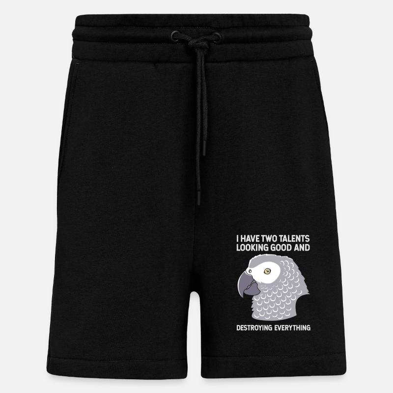 Parrot Grey - Shorts - made by SPREAD - SOLID BLACK
