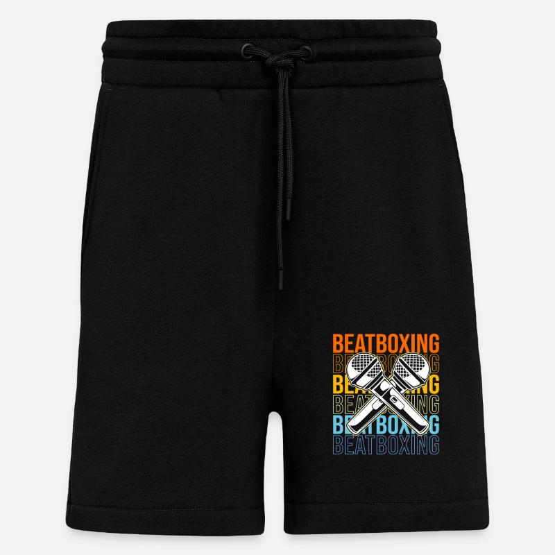 Boîte à rythmes - Short bio décontracté fabriqué en UE - SOLID BLACK