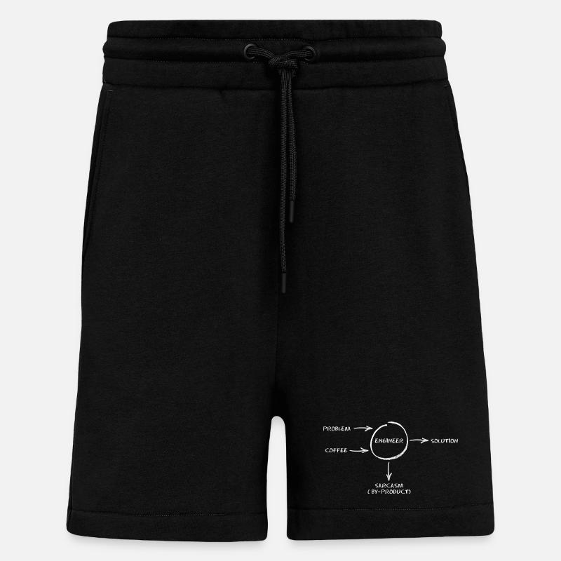 Sarcasm Engineer - Shorts - made by SPREAD - SOLID BLACK