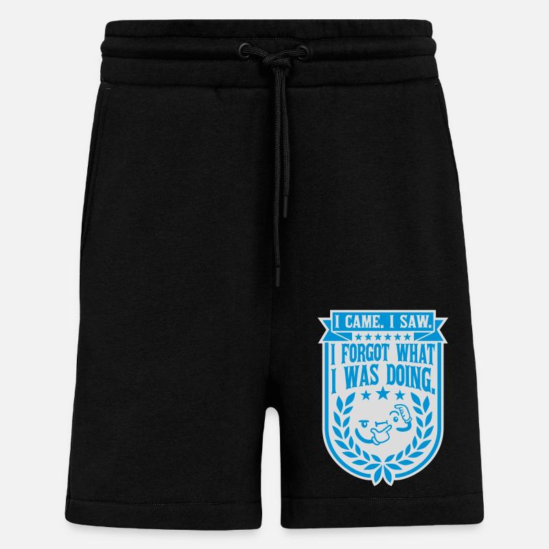 Je suis venu voir oublier - Short bio décontracté fabriqué en UE - SOLID BLACK