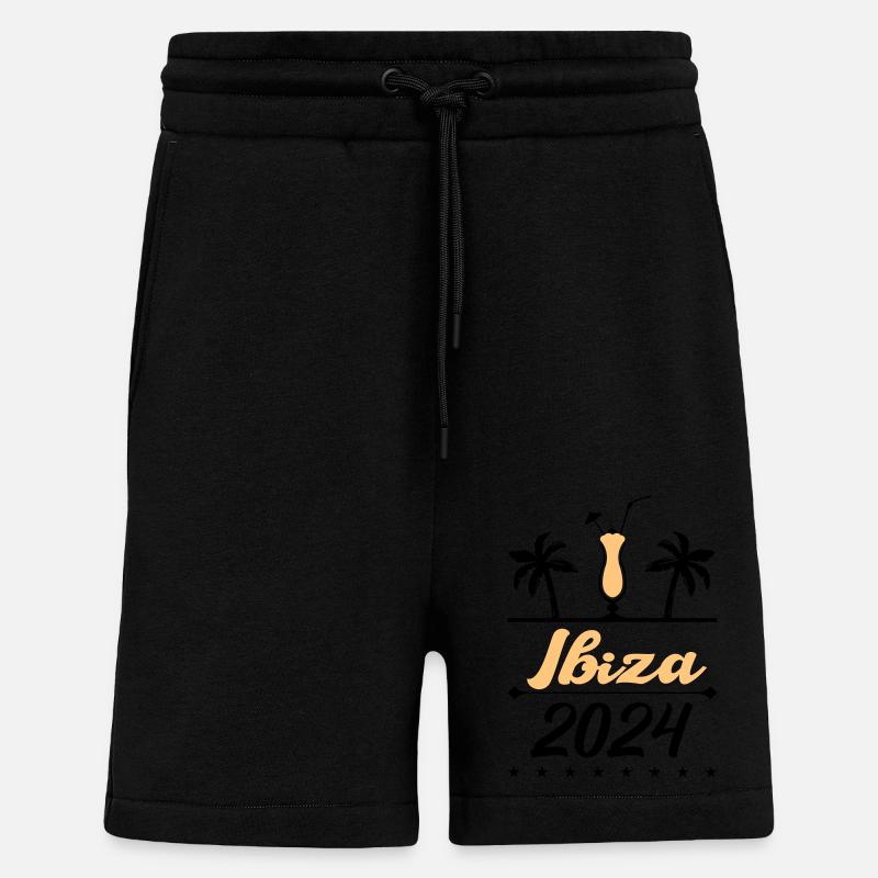 Ibiza 2024 - Short bio décontracté fabriqué en UE - SOLID BLACK