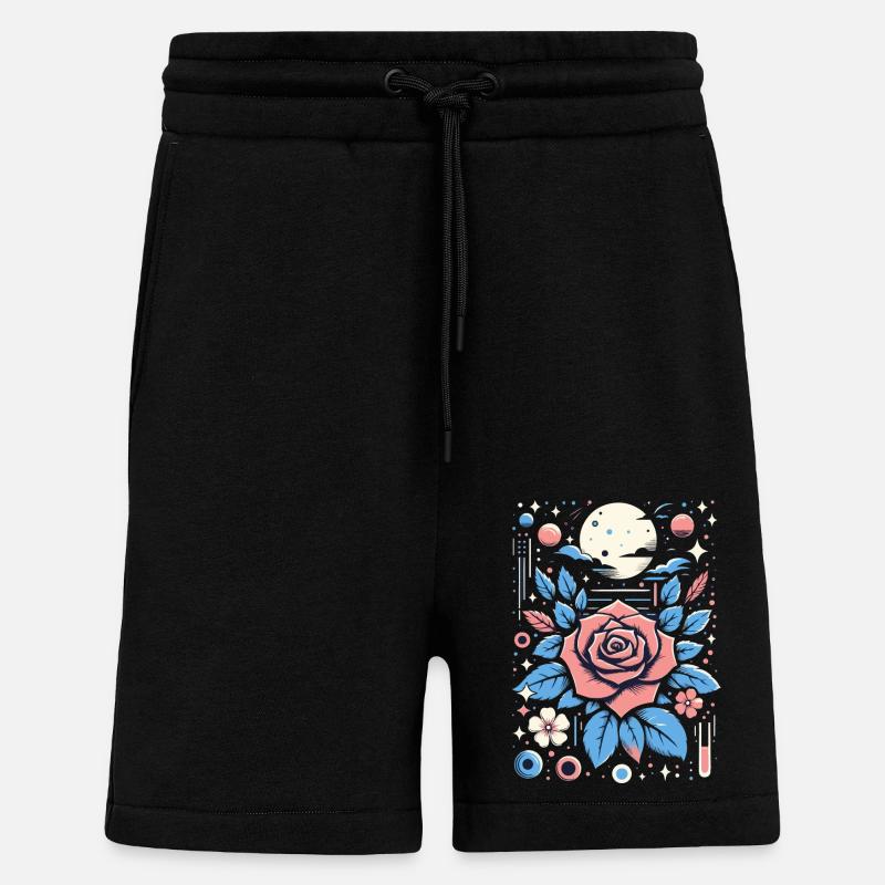 Kosmische Rose - Shorts - made by SPREAD - SOLID BLACK