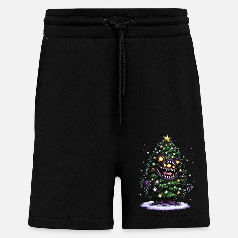 Weihnachtsbaum Monster - Shorts - made by SPREAD - SOLID BLACK