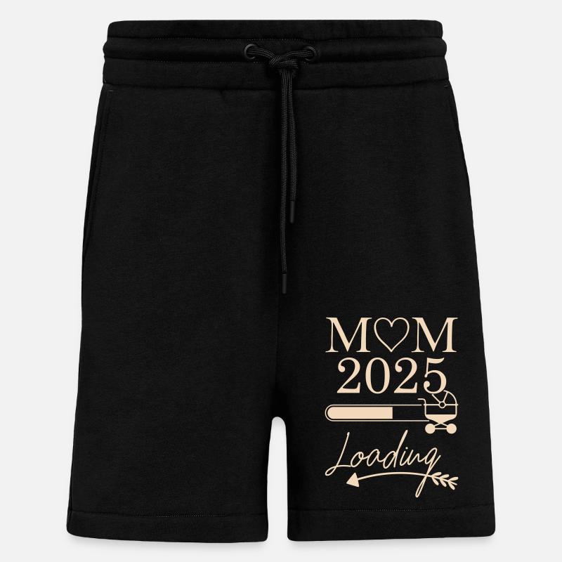 maman charge 2025 - Short bio décontracté fabriqué en UE - SOLID BLACK