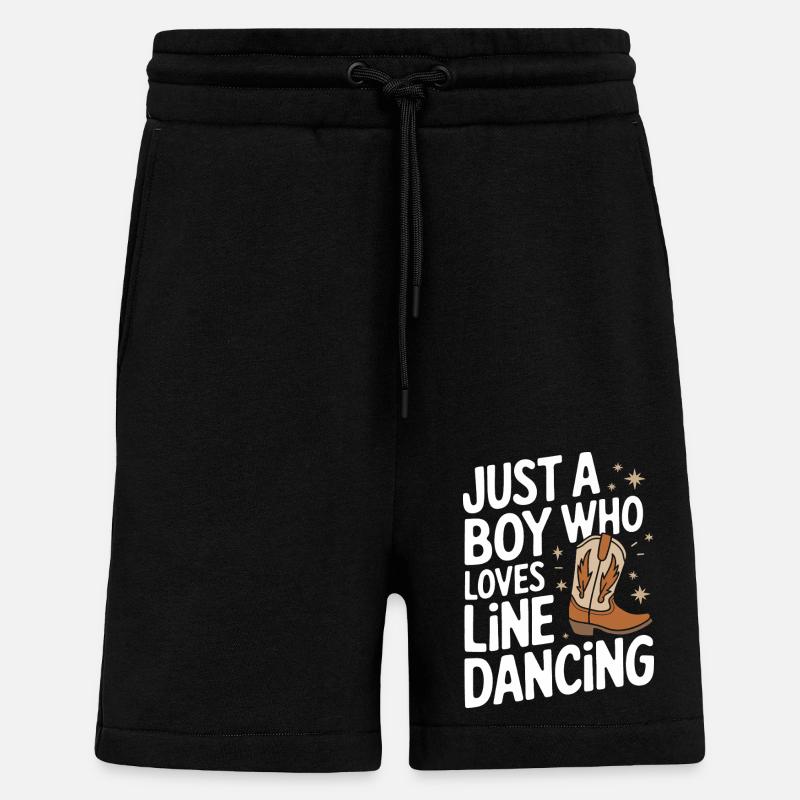 Danse en ligne Danseurs - Short bio décontracté fabriqué en UE - SOLID BLACK