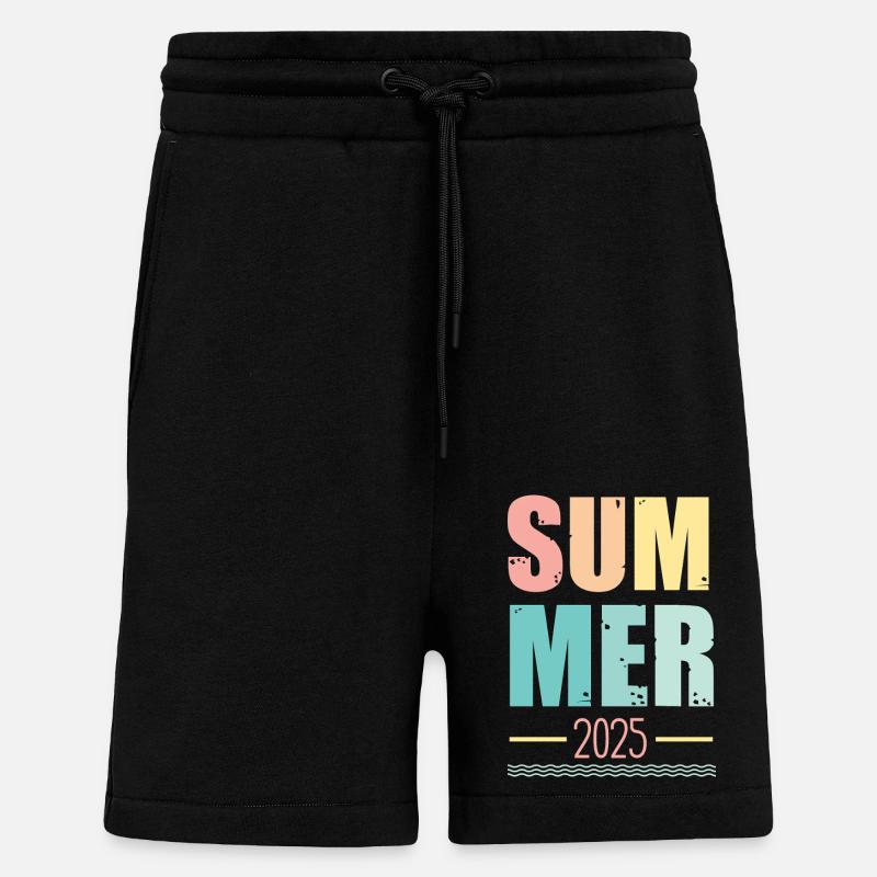 Été 2025 - Short bio décontracté fabriqué en UE - SOLID BLACK