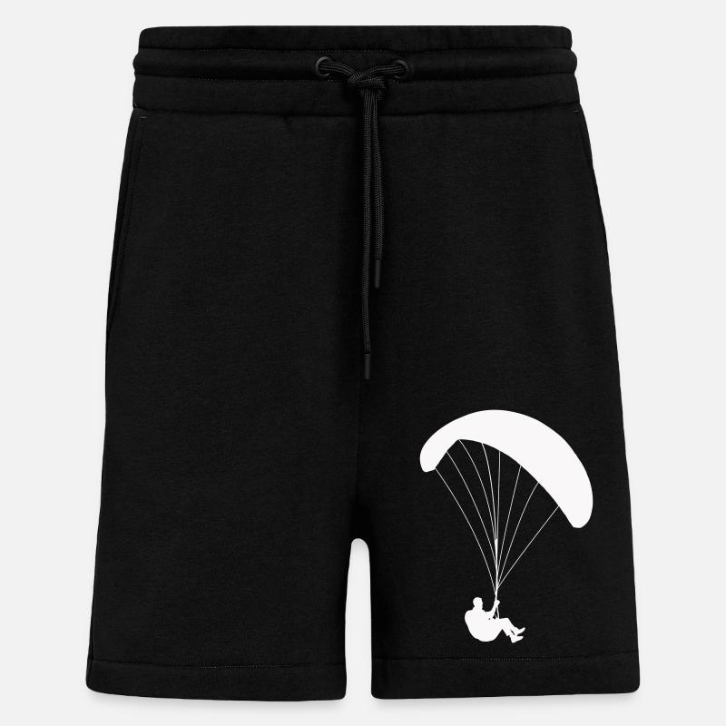 Parapentes Parachutistes - Short bio décontracté fabriqué en UE - SOLID BLACK