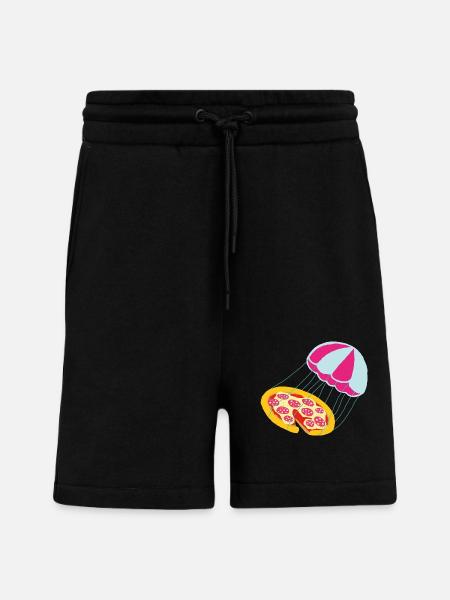 Flying Pizza - Shorts - made by SPREAD - SOLID BLACK