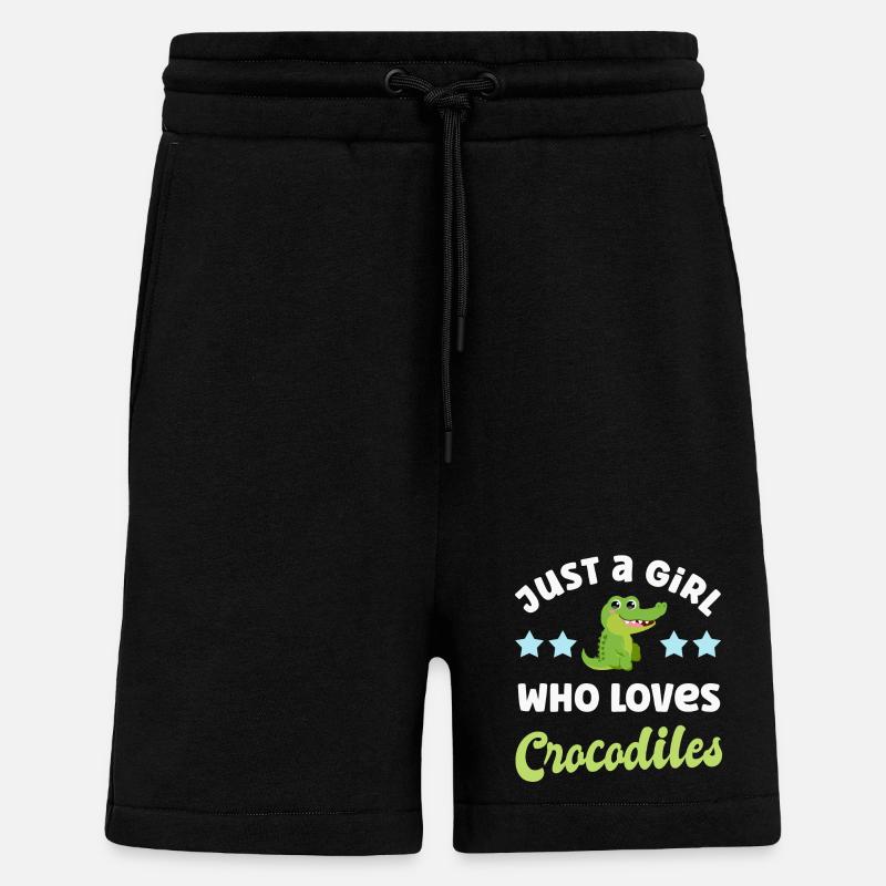 Crocodile Crocodiles - Shorts - made by SPREAD - SOLID BLACK
