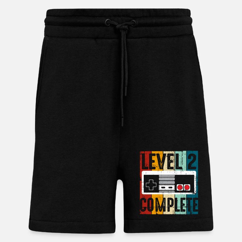 Level 2 Komplette Retro-Konsole - Shorts - made by SPREAD - SOLID BLACK