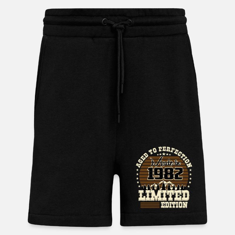 Édition limitée 1982 - Short bio décontracté fabriqué en UE - SOLID BLACK