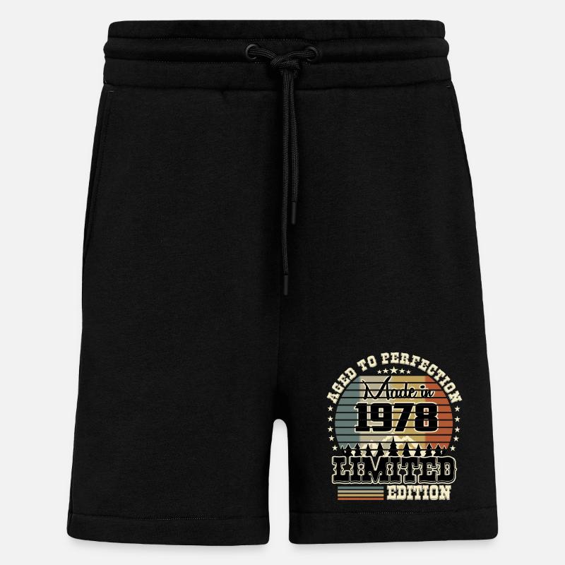 Édition limitée 1978 - Short bio décontracté fabriqué en UE - SOLID BLACK