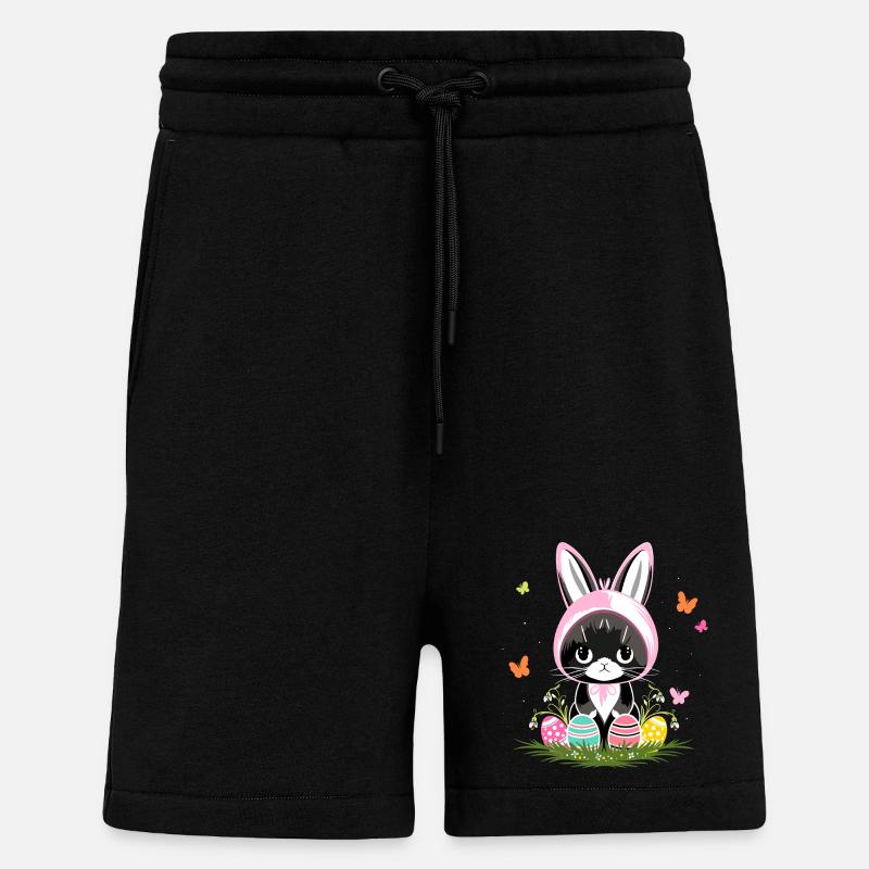 Easter Cat Easter Eggs Bunny Costume - Shorts - made by SPREAD - SOLID BLACK