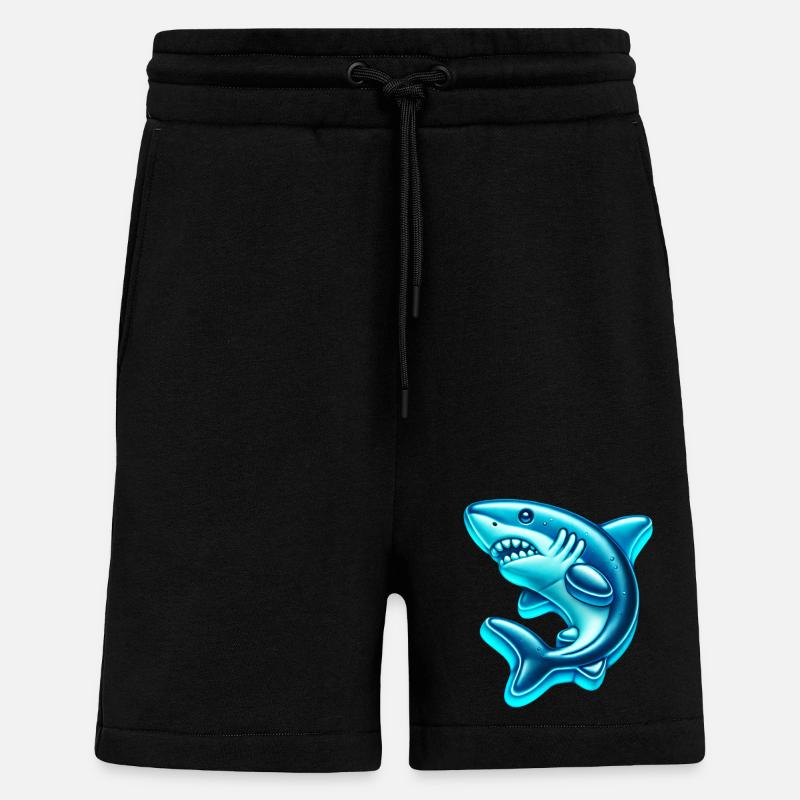 Requin - Short bio décontracté fabriqué en UE - SOLID BLACK