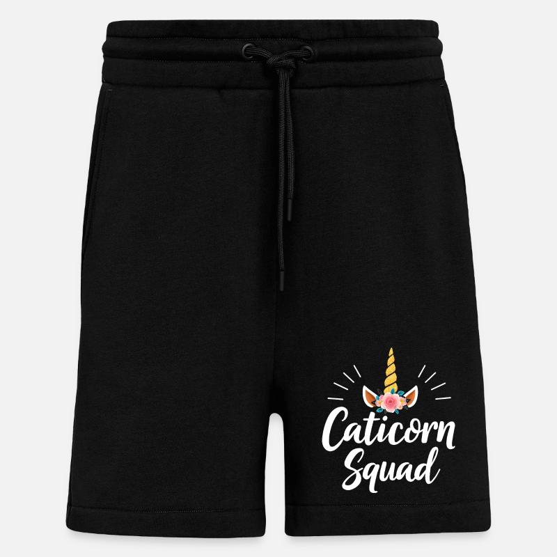 Escouade Caticorn - Short bio décontracté fabriqué en UE - SOLID BLACK