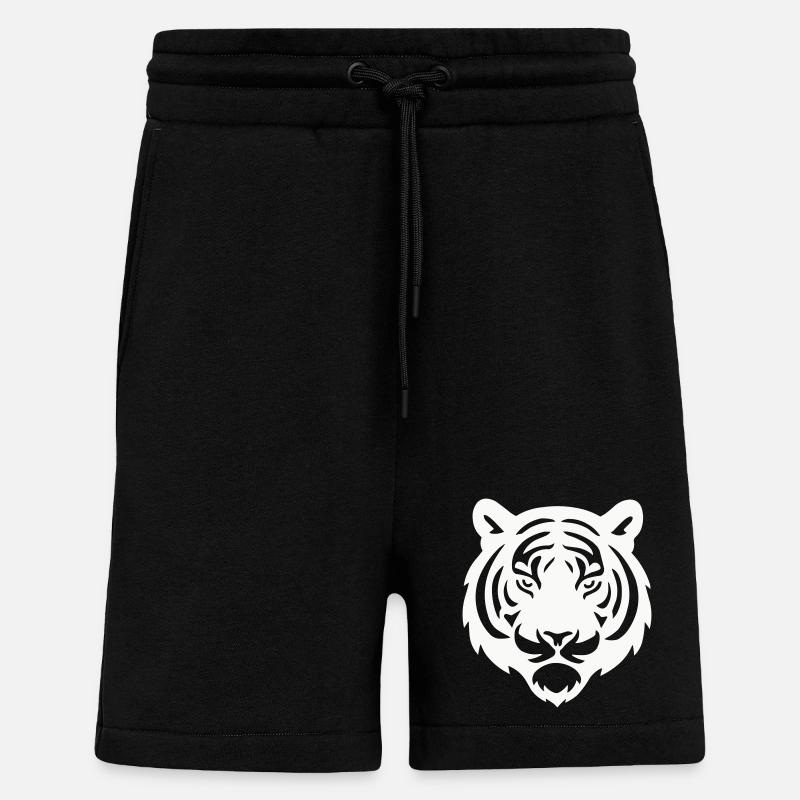Tiger Kopf Silhouette - Shorts - made by SPREAD - SOLID BLACK