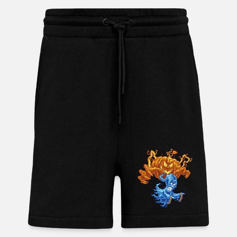 🎃Haunted Pumpkin Ghost Hunter 👻 - Short bio décontracté fabriqué en UE - SOLID BLACK