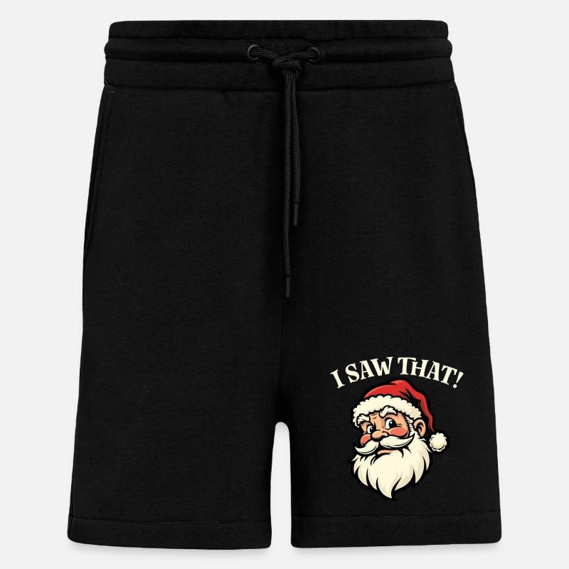 J’ai vu ça - Père Noël - Short bio décontracté fabriqué en UE - SOLID BLACK