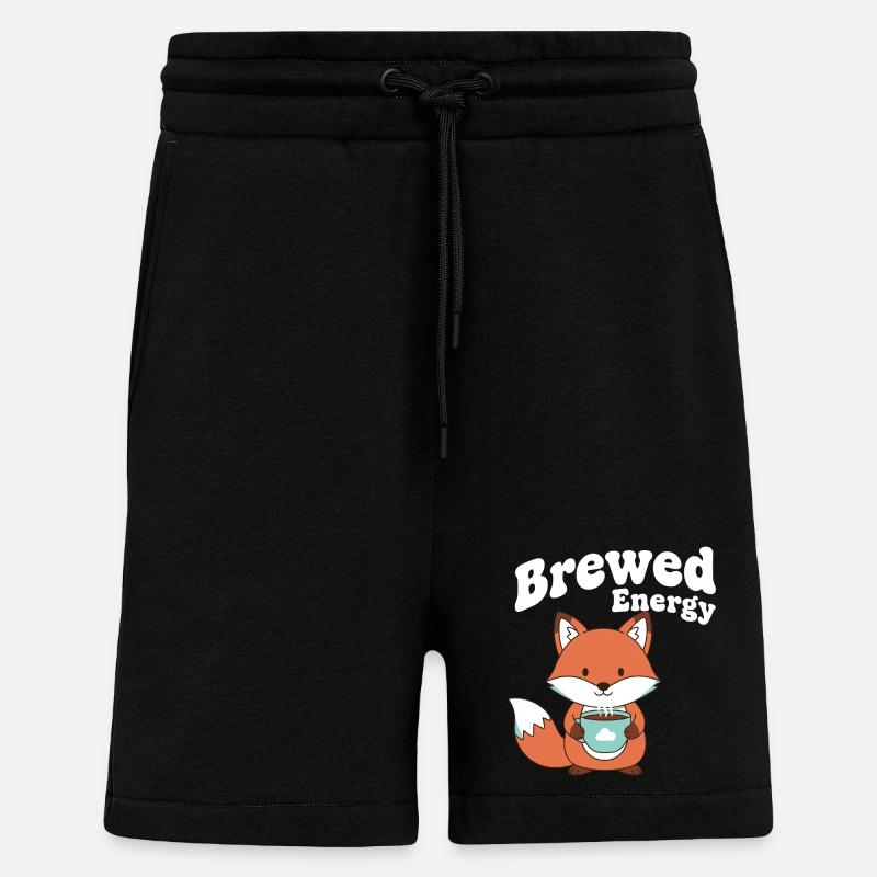 Kaffeefox : Énergie brassée - Short bio décontracté fabriqué en UE - SOLID BLACK