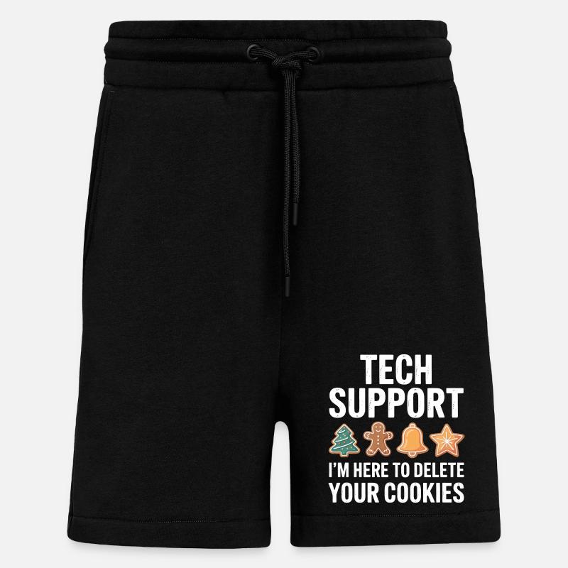 Tech Support Cookies Deletion - Shorts - made by SPREAD - SOLID BLACK