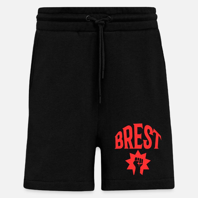 Brest - Short bio décontracté fabriqué en UE - SOLID BLACK