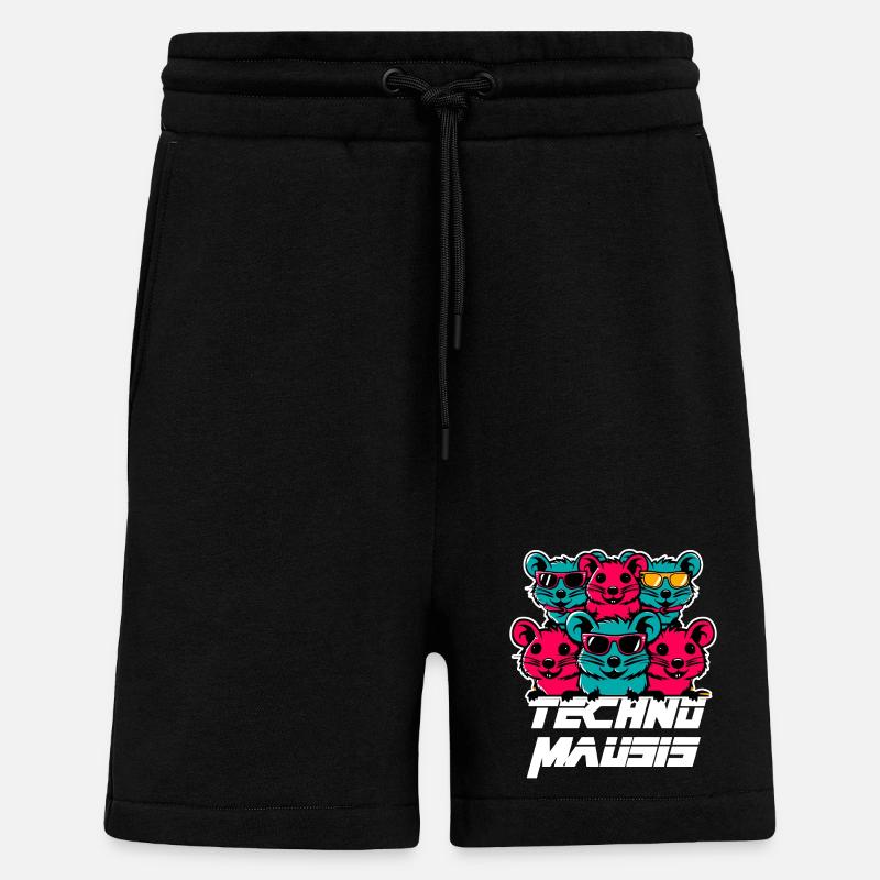 Techno Mausis - Shorts - made by SPREAD - SOLID BLACK