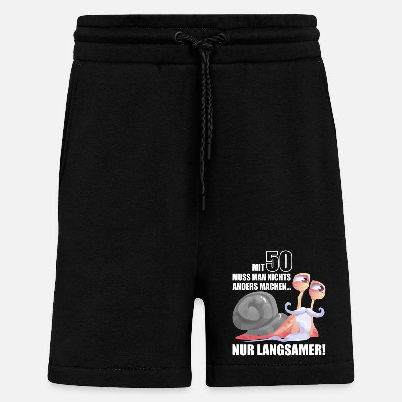 50 Jahre Langsame Schnecke bday - Shorts - made by SPREAD - SOLID BLACK